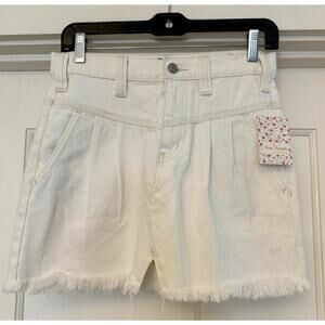 NWT We the Free Raw Hem Denim Jean Skirt Size 24 (free people bohemian boho)